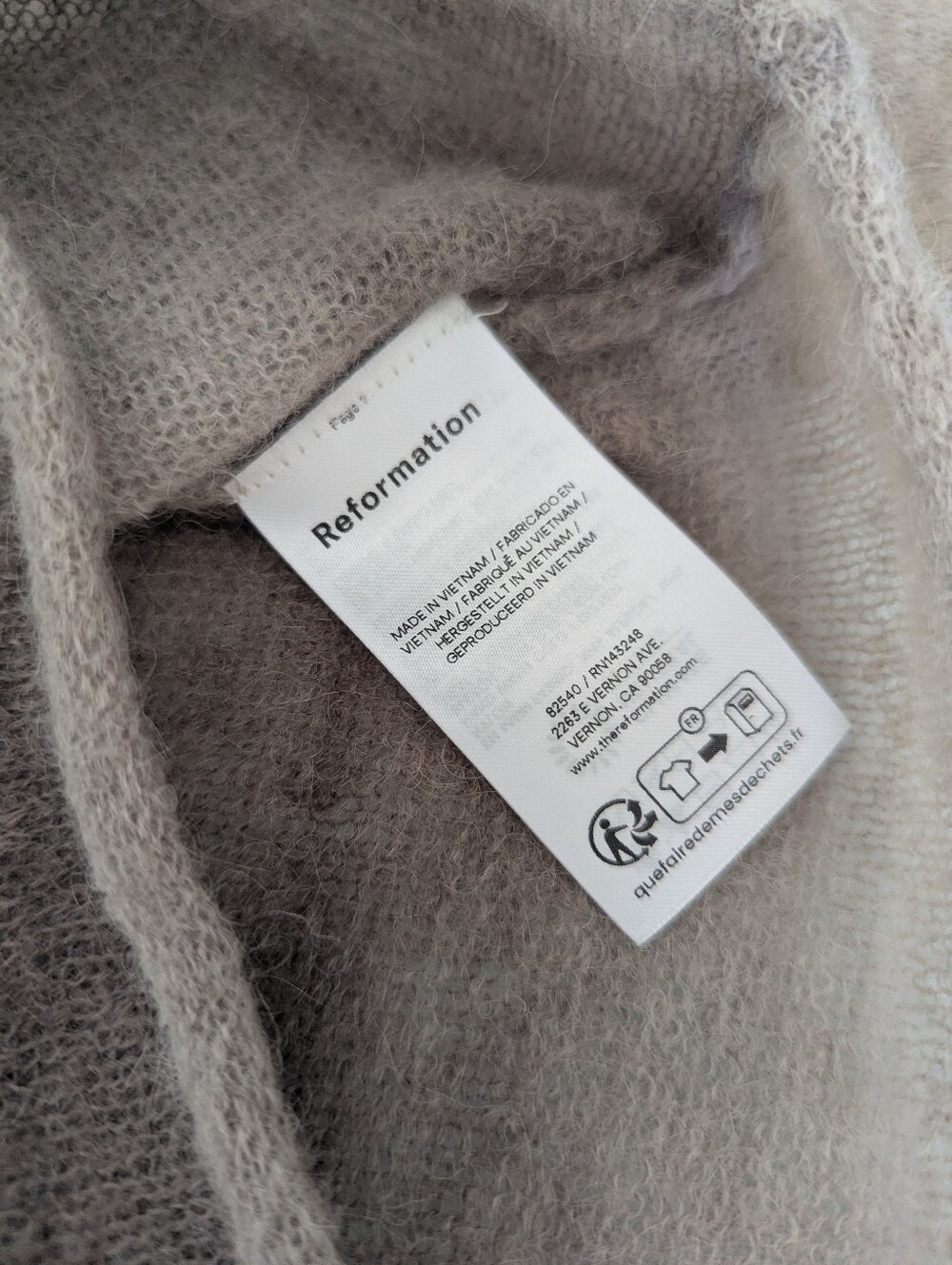 Reformation Alice Sheer Alpaca Crew Sweater - Picture 13 of 14